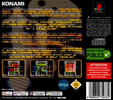 Beat Mania (JP) box cover back